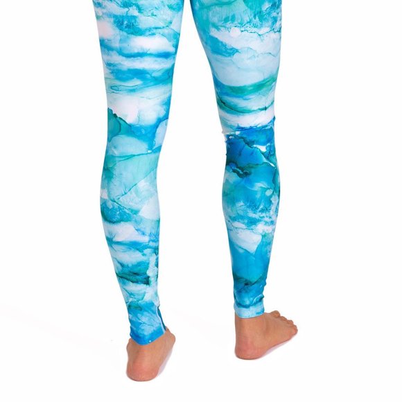 EUC Size 6 My Inner Fire Ocean Dream Leggings Yoga - Picture 3 of 4